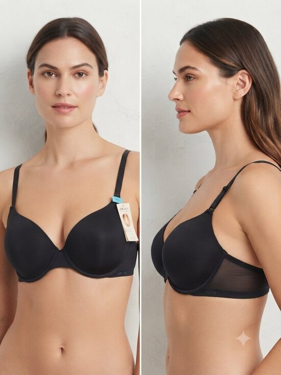 Jockey Other - Jockey Cushion Microfiber Black Underwire Sheer Bra - Size 36C NEW